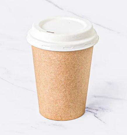 Bamboo Pulp Coffee Cup and Paper Lid 8 & 13 Oz (50 Pcs)