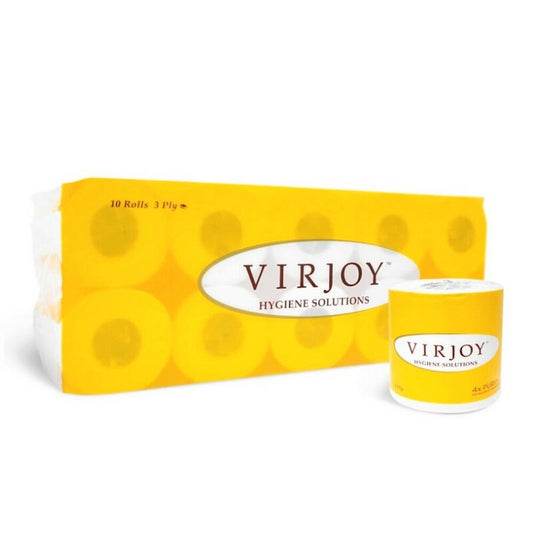 Virjoy Best Deal 3-ply Toilet Tissue Roll (Pack of 10 rolls)